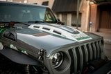 DV8 Offroad 18+ Jeep JL Heat Dispersion Hood - Primer Black - HDMBJL-01