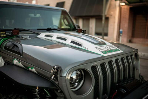 DV8 Offroad 18+ Jeep JL Heat Dispersion Hood - Primer Black - HDMBJL-01