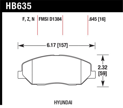 Hawk HPS Street Brake Pads - HB635F.645