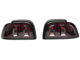 Raxiom 96-98 Ford Mustang Icon LED Tail Lights- Black Housing (Smoked Lens) - 389876