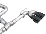 AWE Tuning MK8 Volkswagen Golf R 3in Track Edition Quad Exhaust - Diamond Black Tips - 3020-43658
