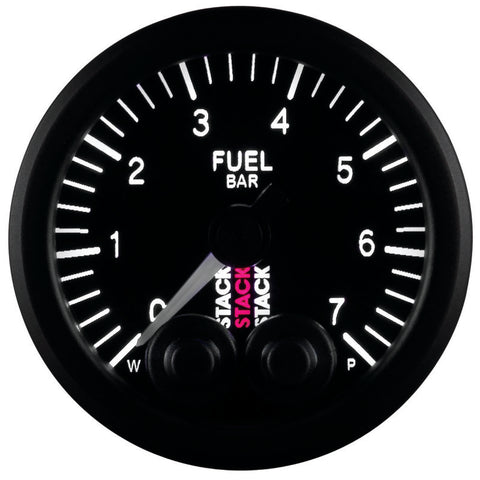 Autometer Stack 52mm 0-7 Bar M10 Male Pro-Control Fuel Pressure Gauge - Black - ST3505