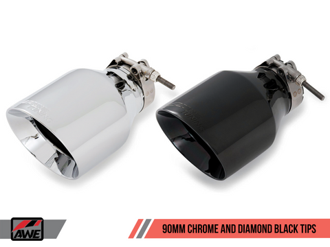 AWE Tuning Audi B9 S5 Sportback Track Edition Exhaust - Non-Resonated (Black 90mm Tips) - 3010-43060