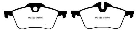 EBC 02-03 Mini Hardtop 1.6 Redstuff Front Brake Pads - DP31388C