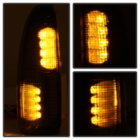 xTune Ford Superduty F250-F650 03-07 Amber LED Mirror Signal Lens - Smoke ACC-LED-FDSD99-MR-SM - 9924729