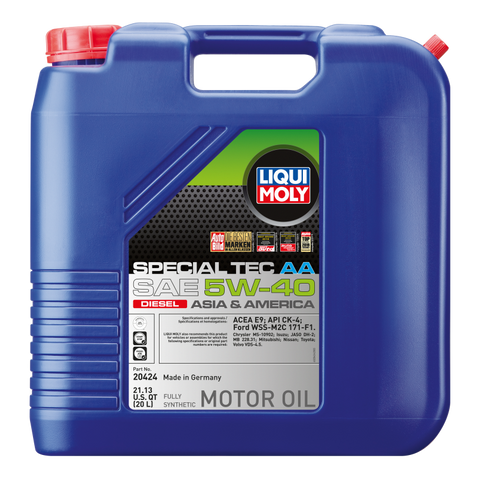 LIQUI MOLY 20L Special Tec AA Motor Oil SAE 5W40 Diesel - 20424