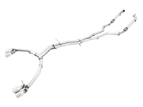 AWE Tuning Audi B9 S5 Sportback Track Edition Exhaust - Non-Resonated (Silver 102mm Tips) - 3010-42068