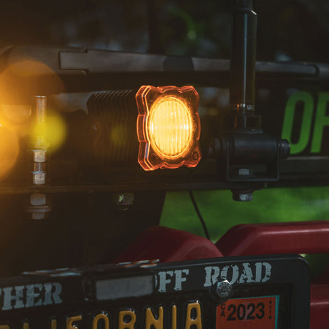 KC HiLiTES FLEX ERA 1 Single Light Shield ONLY (Amber) - 5330