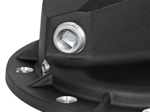 aFe Power Pro Series Rear Differential Cover Black w/Machined Fins 16-17 Nissan Titan XD(AAM 9.5-14) - 46-70362