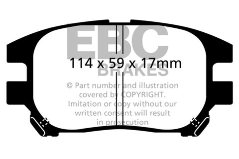 EBC 02-03 Lexus RX300 3.0 2WD Ultimax2 Front Brake Pads - UD930