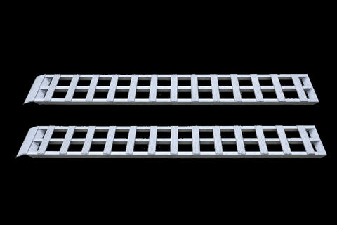 Gen-Y Lightweight 6.5ft Aluminum Loading Ramps 12in x 78in 600lb Capacity Per Ramp - Pair - GH-18078