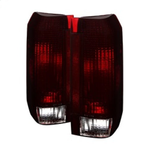 xTune Ford Bronco F150 F250 F350 F450 92-96 OE Style Tail Lights Red Smoked ALT-JH-FB92-OE-RSM - 9030567