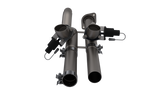 QTP 17-18 Ford Raptor EC/CC 2.5in 304SS Aggressor Cutout Dual Mid Pipes - 540117