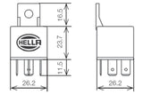 Hella RELAY MINI ISO 5P 12V SPST D87 DIO BKT - 933791091