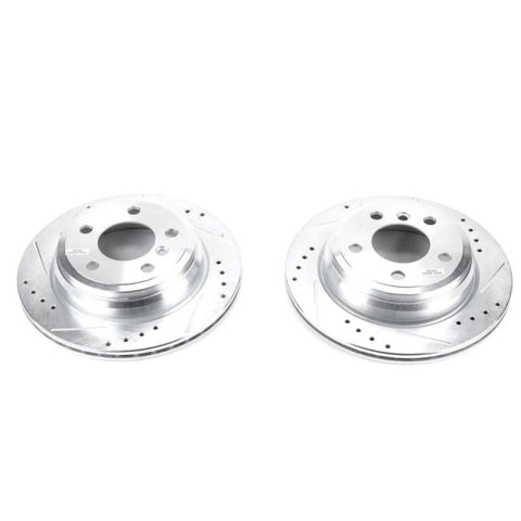 Power Stop 13-18 BMW 320i xDrive Rear Evolution Drilled & Slotted Rotors - Pair - EBR1442XPR