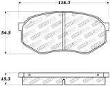 StopTech Sport Brake Pads w/Shims and Hardware - Rear - 309.03890