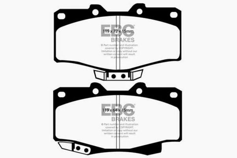 EBC 90-91 Toyota 4 Runner 2.4 Extra Duty Front Brake Pads - ED9807