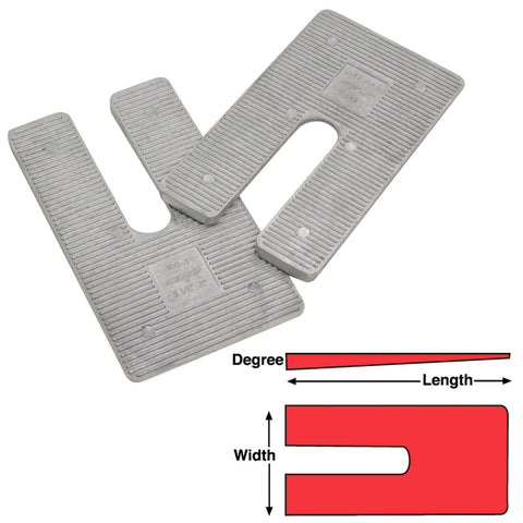 SPC Performance AL Shims 2.5X5X1 deg. (6) - 10412