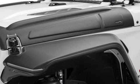 Bushwacker 18-22 Jeep Wrangler 2/4dr / 20-22 Jeep Gladiator Trail Armor Hood Armor (3pc) - Tex. Blk - 14131