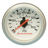 Firestone Replacement Single Pressure Gauge - White Face (For PN 2225 / 2229 / 2196) (WR17609181) - 9181