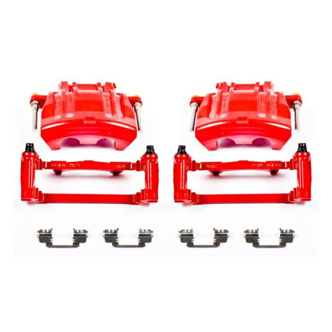 Power Stop 2012 Chrysler 300 Front Red Calipers w/Brackets - Pair - S5016A