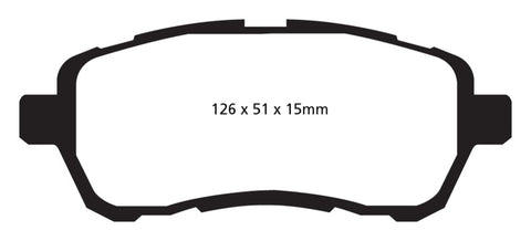 EBC 10+ Mazda 2 1.5 Greenstuff Front Brake Pads - DP22003