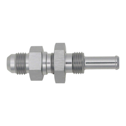 DeatschWerks 6AN Male Flare to Straight 5/16in Single Hose Barb - Anodized DW Titanium - 6-02-0739