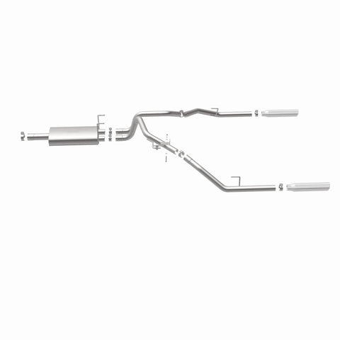 Magnaflow 09-13 Dodge Ram 1500 V6 3.6L Dual Spilt Rear Exit Polished Stainless C/B Perf Exhaust - 15249