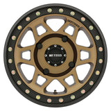 Method MR405 UTV Beadlock 15x7 4+3/13mm Offset 4x156 132mm CB Method Bronze Wheel - Matte Black Ring - MR40557046943B