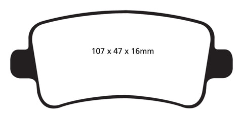 EBC 10+ Buick Allure (Canada) 3.0 Greenstuff Rear Brake Pads - DP22016