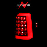 ANZO 1997-2004 Dodge Dakota LED Taillights Black Housing Clear Lens Pair - 311347