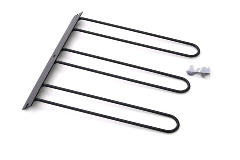 Lund Universal Cargo Bike Attachment 20x60 Non-Folding Steel Carrier - Black - 601009