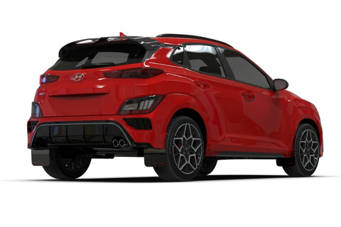 Rally Armor 22-23 Hyundai Kona N-Line Black UR Mud Flap w/Red Logo - MF93-UR-BLK-RD