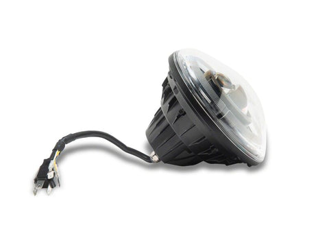 Raxiom 07-08 Jeep Wrangler JK Hi Output LED Headlights/Angel Eye DRL- Black Housing- Clear Lens - J211420