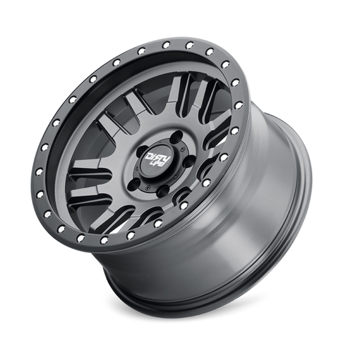 Dirty Life 9309 Canyon Pro 17x9/5x127 BP/-12mm Offset/71.5mm Hub Satin Graphite Wheel - Beadlock - 9309-7973MGT12