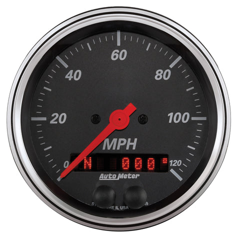 Autometer Designer Black 3-3/8in Electric 120MPH GPS Speedometer - 1449