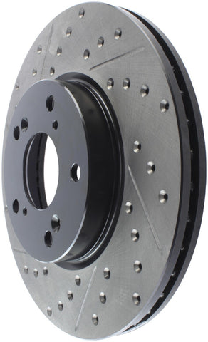 StopTech 06-08 Civic GX / 02-04 CR-V / 98-02 Honda Accord V6 / 03-07 Accord 4 cyl/V6 MT Slotted & D - 127.40036R