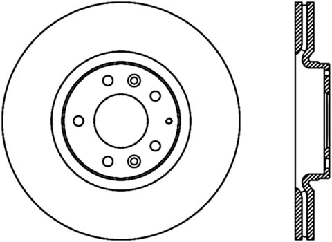 StopTech 06-07 Mazda6 Slotted & Drilled Left Front Rotor - 127.45073L