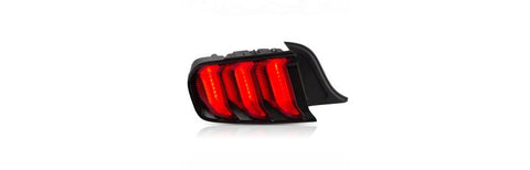 Raxiom 15-23 Ford Mustang Euro Style LED Tail Lights- Gloss Black Housing- Red Lens - 412123