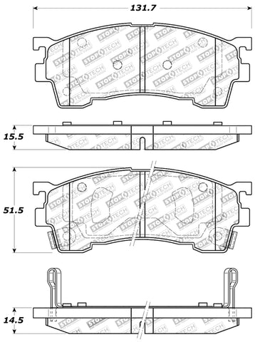 StopTech Performance 93-97 Ford Probe / 93-97 Mazda MX-6/93-02 626 Front Brake Pads - 309.06370