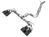 AWE Tuning MK8 Volkswagen Golf R 3in Track Edition Quad Exhaust - Diamond Black Tips - 3020-43658
