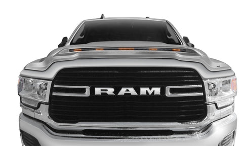 AVS 20-23 RAM 2500/3500 Aeroskin LightShield Pro Color-Match Hood Protector - Billet Silver Metal - 953189-JSC