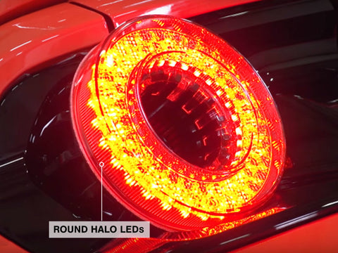Raxiom 15-22 Ford Mustang Halo LED Tail Lights - Gloss Black Housing (Smoked Lens) - 393827