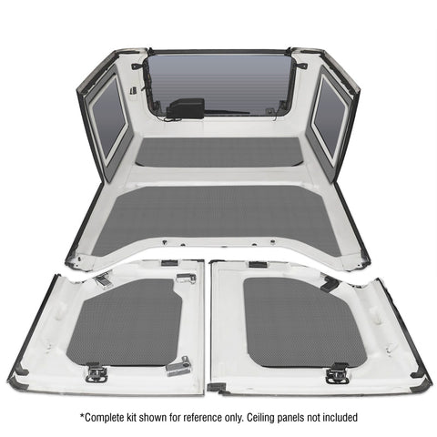 DEI 11-18 Jeep Wrangler JK 4-Door Boom Mat Rear Side Window Trim - 2 Piece - Gray - 50150