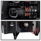 xTune Chevy Silverado 1500/2500/3500 07-13 LED Halo Projector Headlights Black PRO-JH-CSIL07-CFB-BK - 9032189