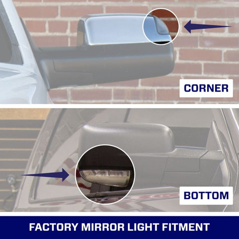 Form Lighting 2009 Ram LED Mirror Lights Corner (Pair) - FL0034