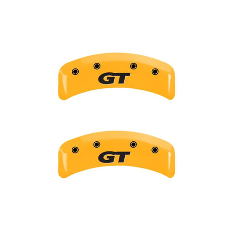 MGP 4 Caliper Covers Engraved Front Mustang Rear Sn95/Gt Yellow Finish Black Char 2001 Ford Mustang - 10095SMG1YL