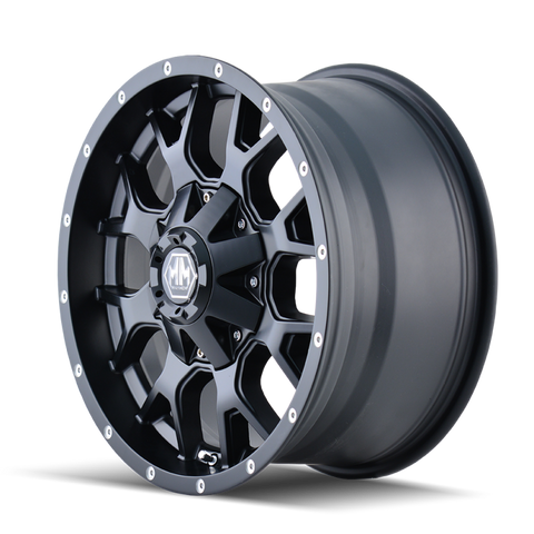 Mayhem 8015 Warrior 20x9 / 6x135 BP / -8mm Offset / 106mm Hub Matte Black Wheel - 8015-2937MB-8