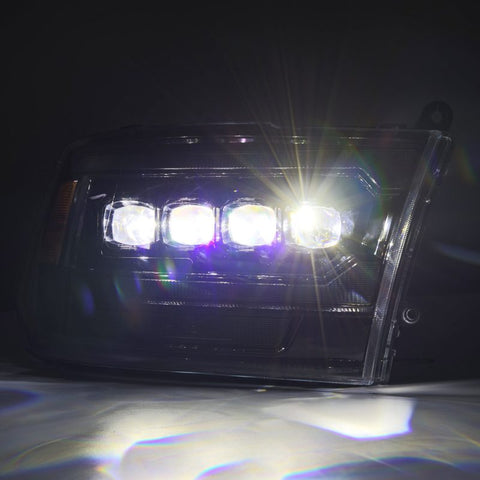 AlphaRex 09-18 Ram 2500 NOVA LED Proj Headlights Plank Style Alpha Blk w/Activ Light/Seq Signal/DRL - 880557