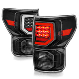 Anzo 07-11 Toyota Tundra Full LED Tailights Black Housing Clear Lens G2 (w/C Light Bars) - 311386